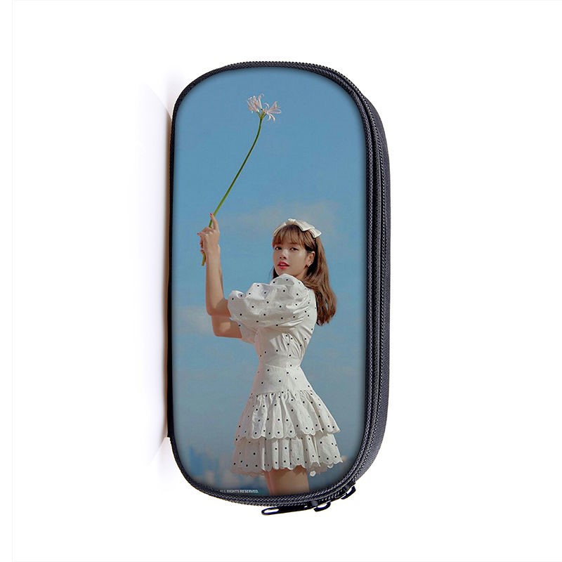 blackpink韩国女团笔袋lisa金智秀智妮应援周边多功能文具袋定制图案1