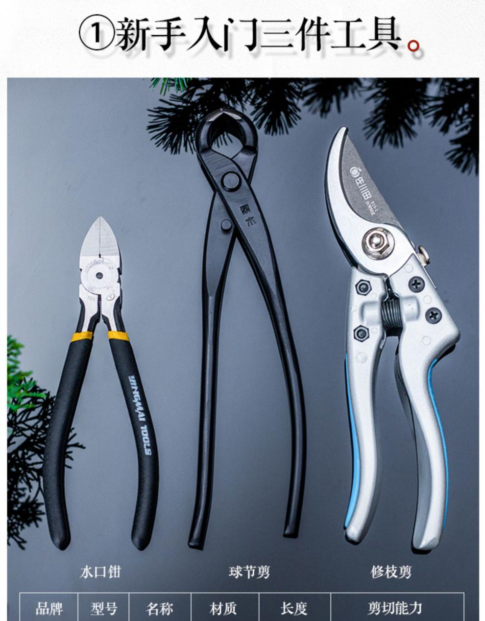 鼎木盆景修剪造型工具球节剪球形剪钳制作剪刀园艺修枝剪鼎木不锈钢九