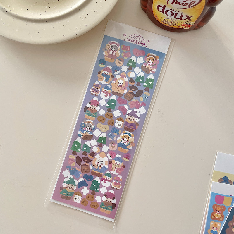咕卡贴纸便宜ins可爱兔兔韩系咕卡贴纸diy手账拍立得爱豆小卡照片装饰