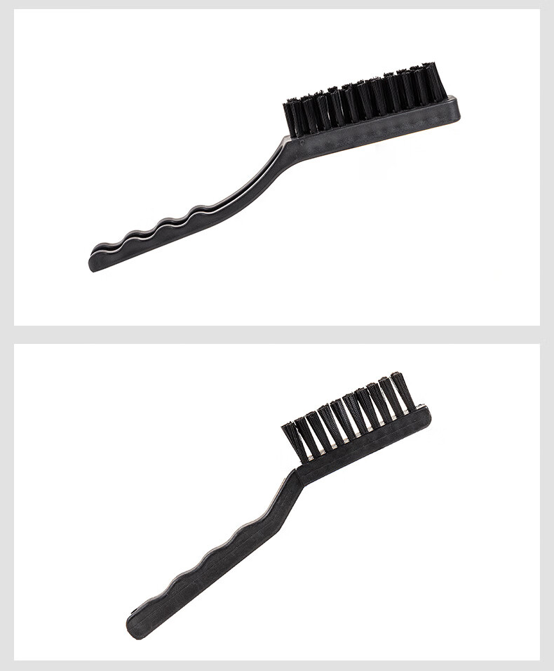 BAIGE Anti-Static Brush PCB Circuit Board Cleaning Brush Carbon Fiber Toothbrush Type Anti-Static Brush Medium Curved Handle 5pcs/Pack CW461531 10