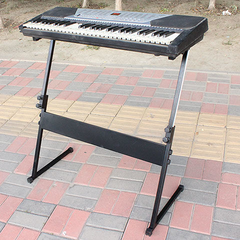 49键电子琴架子电子琴通用支架x型可升降便携 25方单管电子琴架【图片