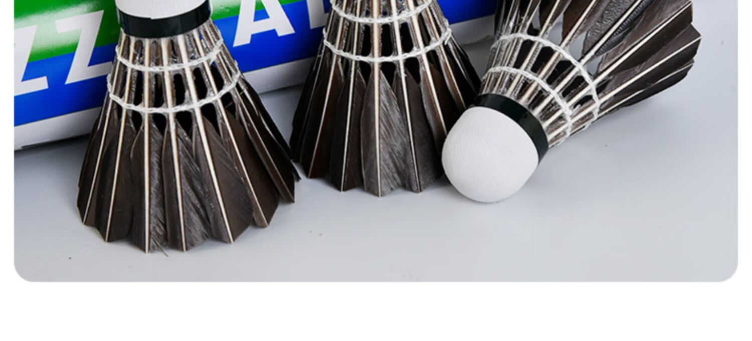 羽毛球黑鹅毛大刀羽球12只装稳定耐打训练球比赛练习 勇士7号黑鹅刀翎