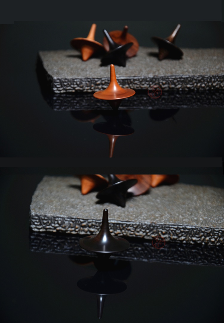 抖音同款红木陀螺 创意木质陀螺儿童手捻盗梦空间旋转手作指尖成人