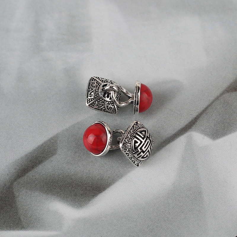 复古金属旗袍纽扣 中国风古装唐装汉服盘扣古银色装饰扣子 1号款式 5