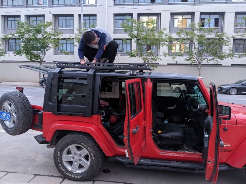 行李架吉普jeep牧马人jk jl专用车顶行李框车顶架改装件免拆 【车顶框