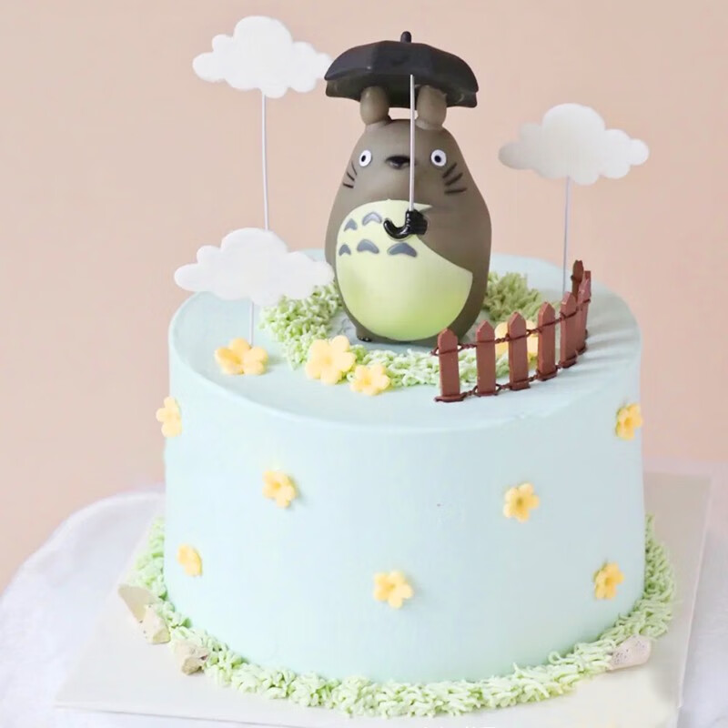 儿童动漫卡通宫崎骏动画电影龙小猫生日蛋糕同城配送北京上海深圳广州