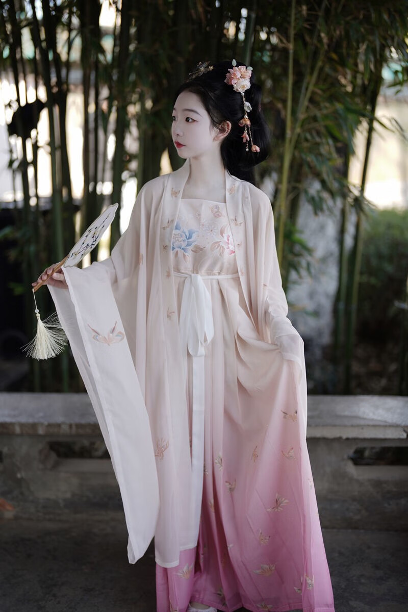 汉服女改良版汉服女中国风古风女仙女晴雅记汉服女唐制裙大袖一片式