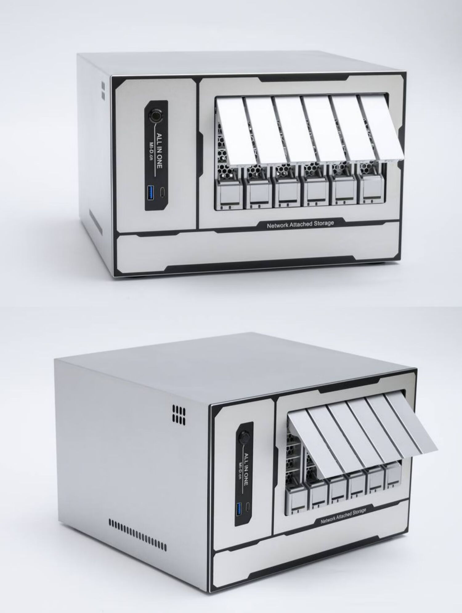 微娜【全新升级】tank机箱tank 米多贝克 6盘位 家用 nas matx 黑群晖