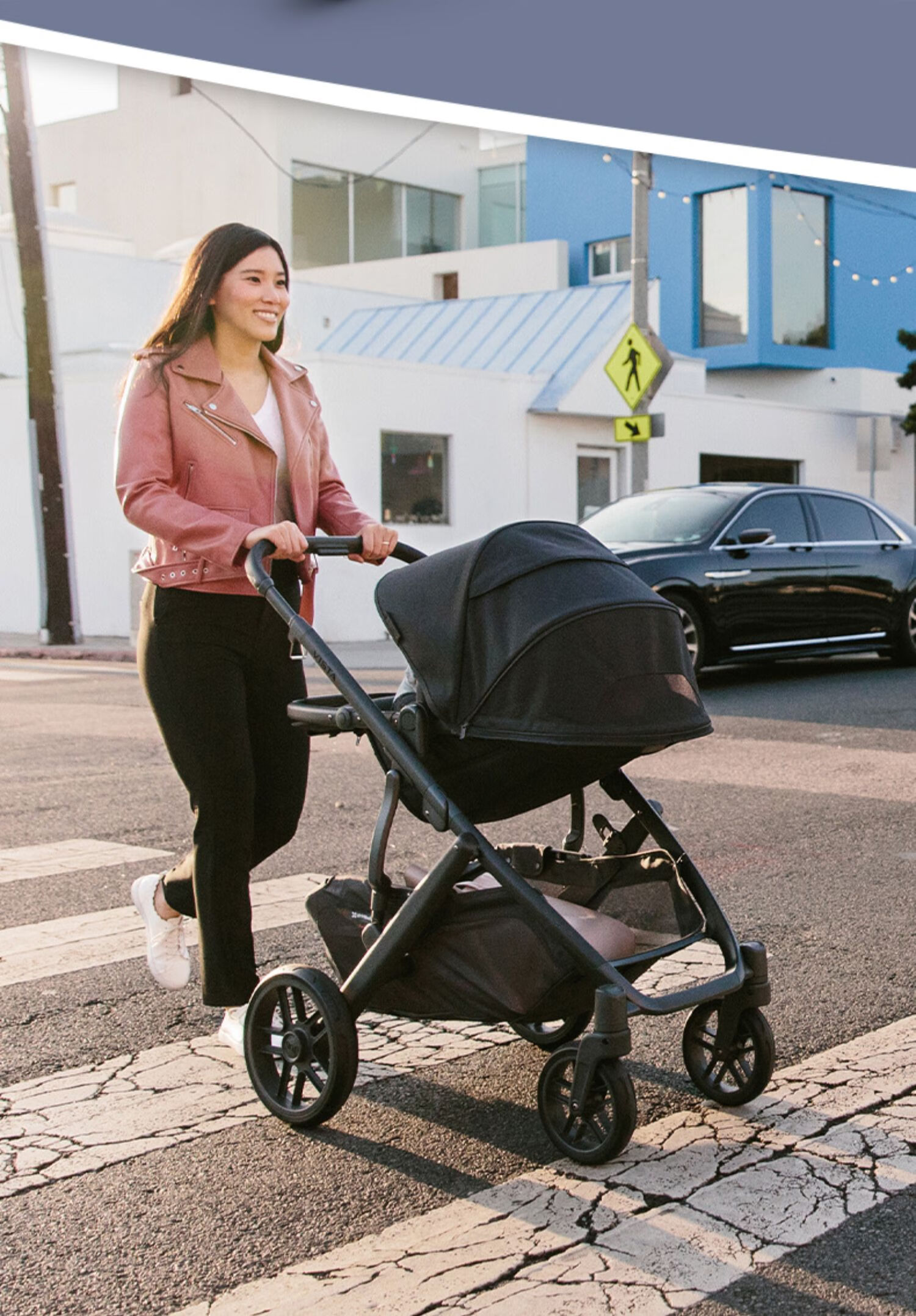 贝英杰 美国uppababy vista新生婴儿车高景观可坐躺折叠双向全功能手