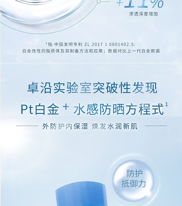 卓沿舒润水凝防晒乳液SPF30PA+++ 卓沿防晒霜 户外卓沿防晒乳 50ml
