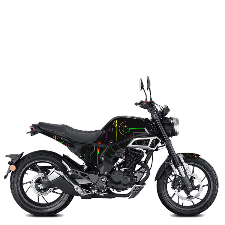 本田cbf190tr改装车贴个性版画拉花卡通动漫贴纸全车贴膜定制 乳白色