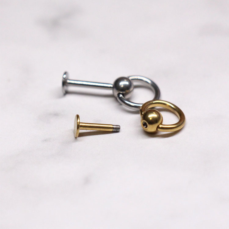 玲川12mm唇钉耳钉痣钉梨涡钉不锈钢穿刺饰品唇环舌钉酒窝钉情侣男女钢