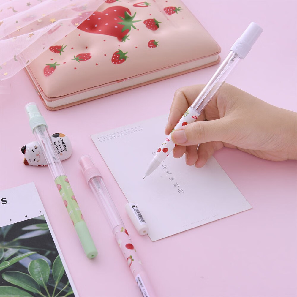 可以喷水的笔多功能便携式喷雾中性笔网红少女心签字笔消毒防 喷雾
