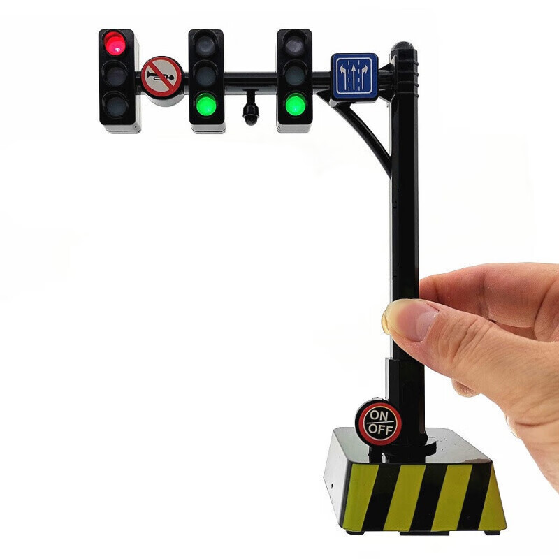 适用于红绿灯玩具发光交通信号灯模型道路标志牌儿童道路安全教具
