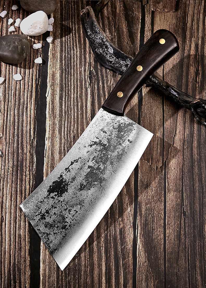 楚家刀菜刀家用手工锻打斩鸡鸭鹅两用文武刀老式夹钢刀具厨房锋利