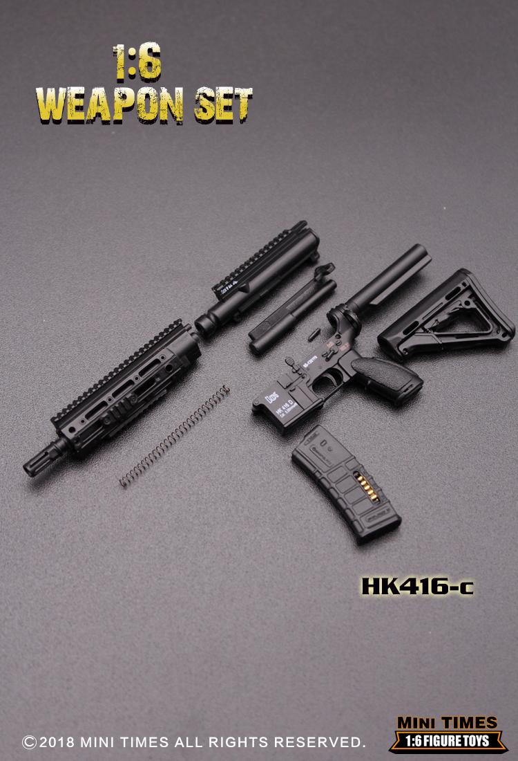 1:6兵人模型配件 玩具 mini hk416 模型枪 可拆卸 m4 b款【图片 价格