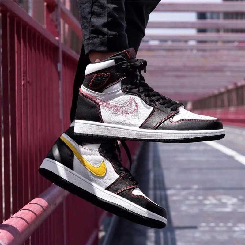 潮nikeairjordanaj1highog耐克男女鞋板鞋红蓝反转警灯运动休闲篮球鞋