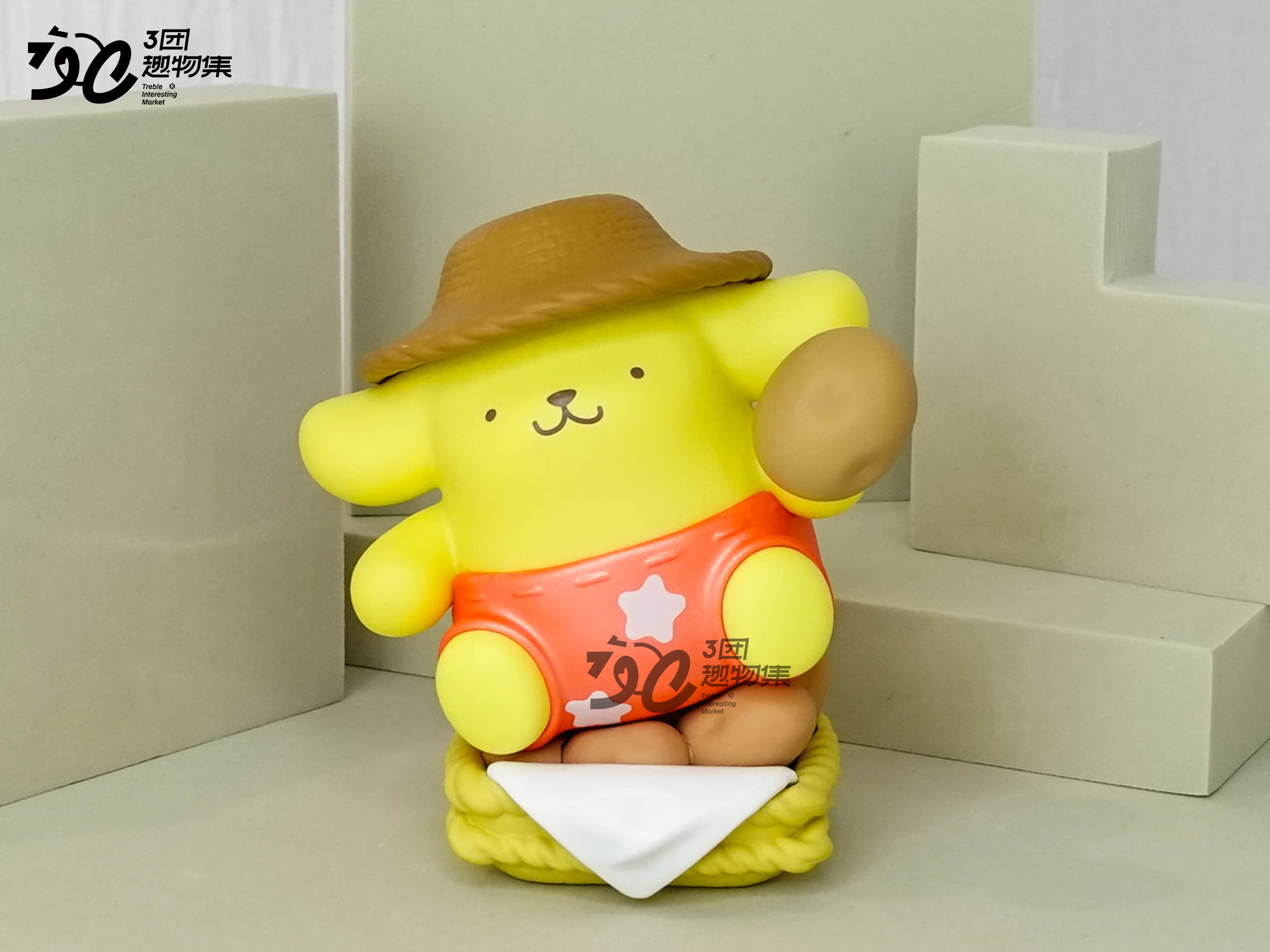 布丁狗盲盒 家族布丁狗丰收盲盒手办公仔摆件玩偶周边 黄金小麦(拆开