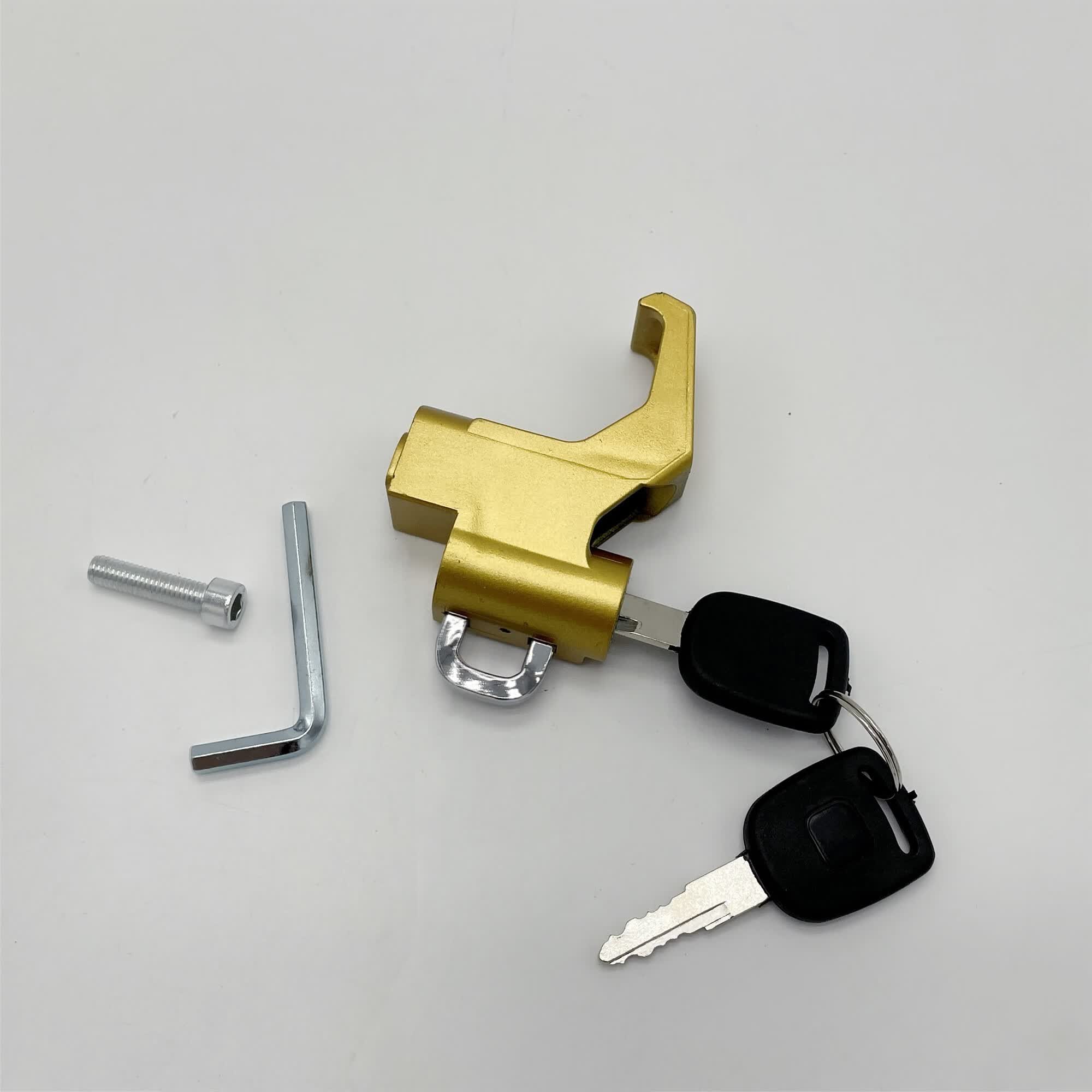 电动车头盔锁摩托车踏板电瓶车挂钩锁前置挂钩锁金属钥匙防盗固定