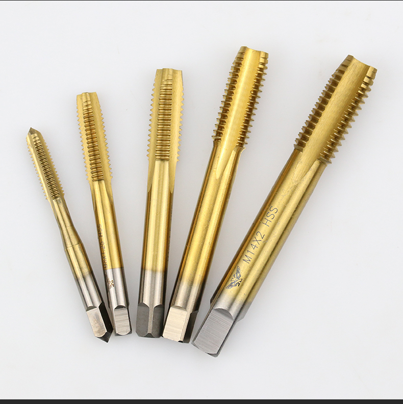 南锐hss高硬度镀钛全磨丝攻机用丝攻手动丝锥螺旋攻牙m3m4m5m6m12m20