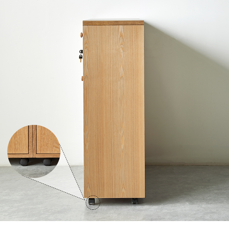 布克维家带锁鞋柜可移动实木家用门口大容量现代简约小户型简易北欧