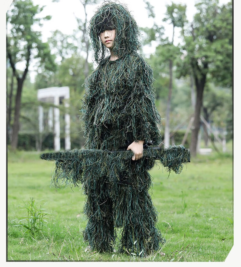 吉利服儿童成人和平精英绝地求生游戏周边隐身衣全套装特种兵草地伪装