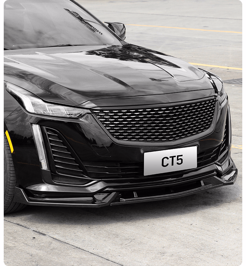 凯迪拉克ct5前唇ct4前铲blackwingv运动套件改装黑翼黑武士大包围 ct4