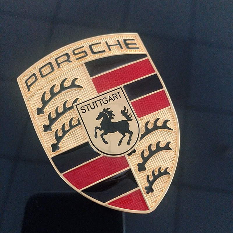 温斯堡保时捷前车标911卡宴macan帕拉梅拉718车头标志引擎机盖标车 前