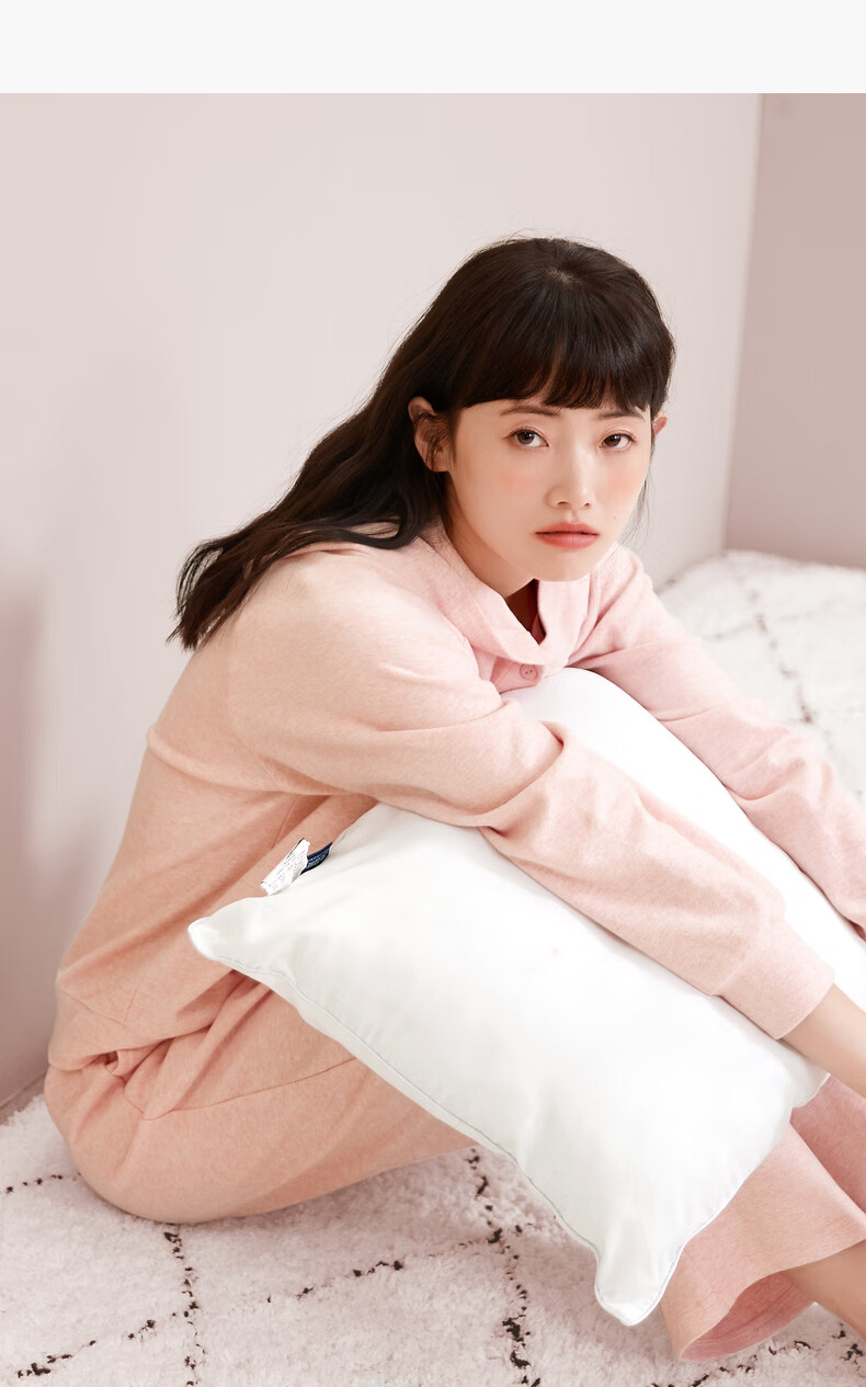 安之伴睡衣女21年早秋新款裸棉针织素色长袖开衫连帽简约时尚柔软舒适