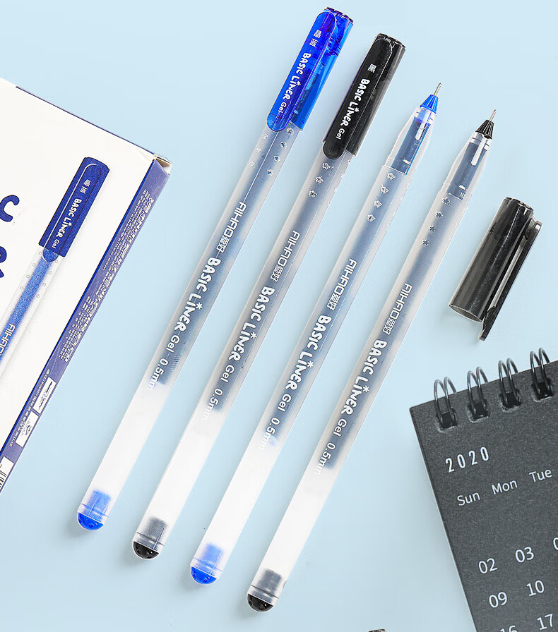 爱好大容量中性笔学生用写作业签字笔巨能写黑色笔8761笔芯笔杆一体化