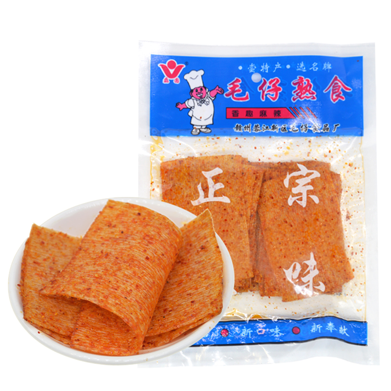 赣州辣条毛仔熟食香辣长寿面筋江西特产80后儿时怀旧麻辣零食小吃毛仔