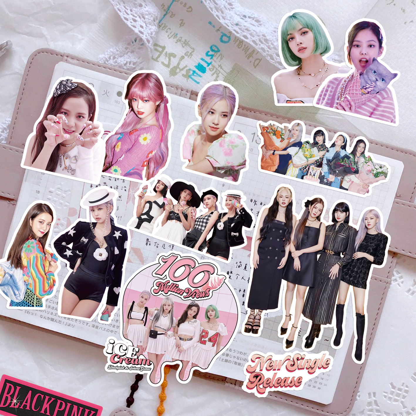 blackpink贴纸手帐贴纸lisa金智妮jennie金智秀明星周边