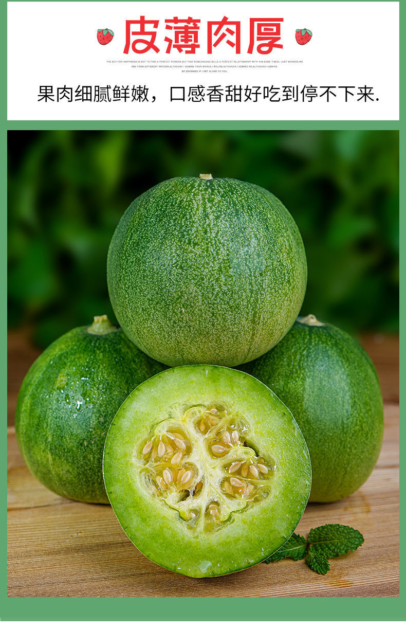 绿宝石甜瓜香瓜脆瓜头茬山东绿宝应季水果5斤家庭装