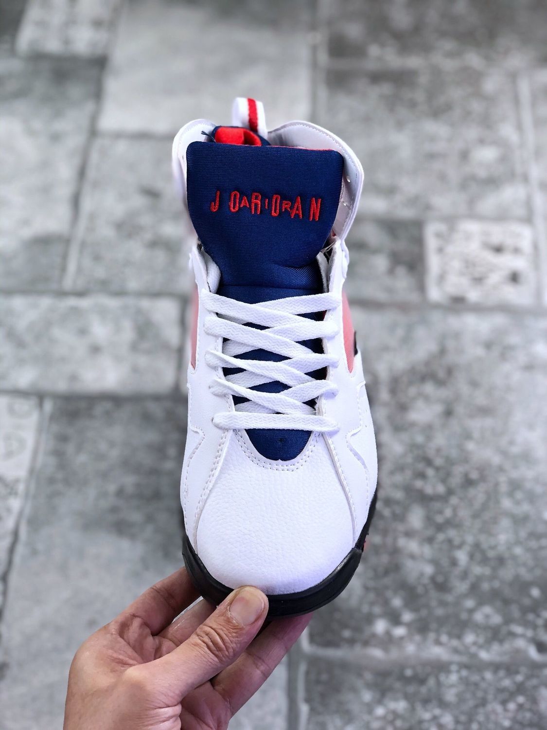 aj7黑白大巴黎男女高帮气垫篮球鞋休闲运动板鞋运动鞋cz0789105白色