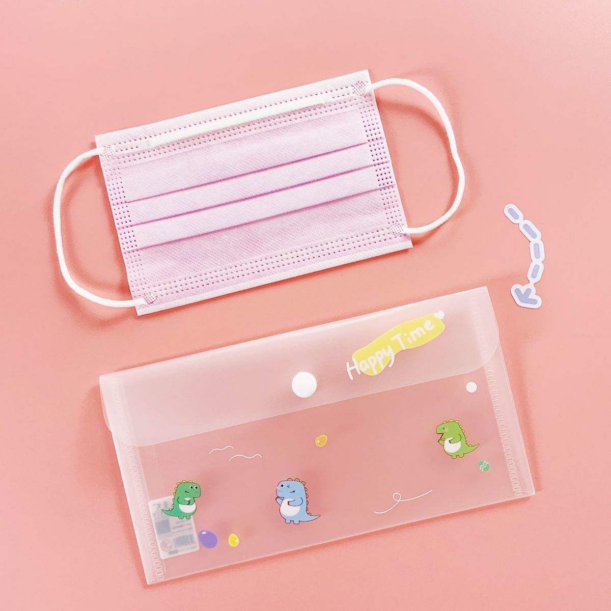 轻奢淑离(shuli)口罩收纳袋儿童通用卡通按扣袋环保无异味抖音网红sn