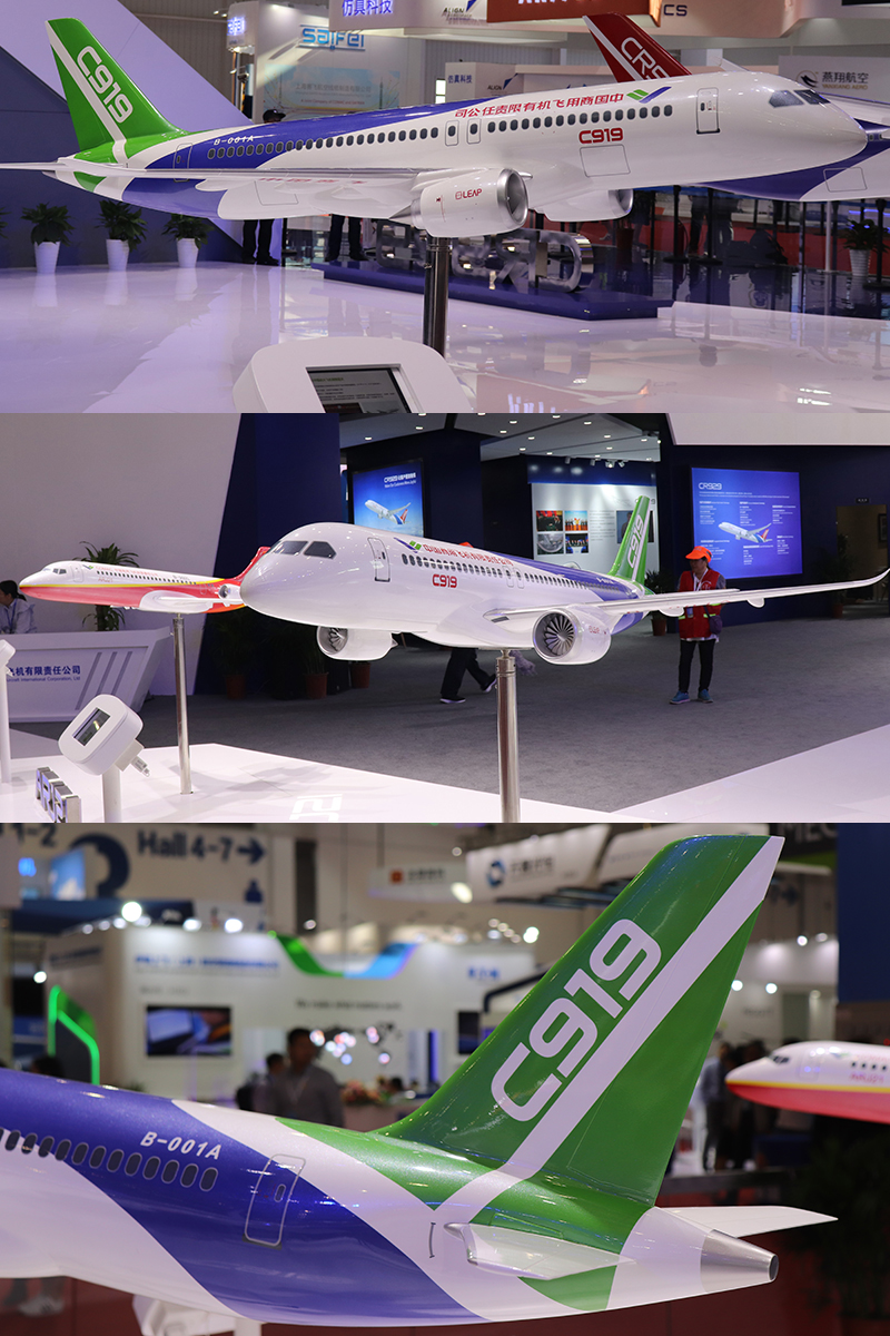 c919商飞12米大型落地悬挂可定制展会展厅客机航模飞机模型b748原型12