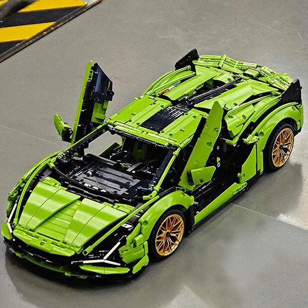 8编程3696同款拼装保时捷模型巨大型汽车跑车赛车男孩玩具 完美