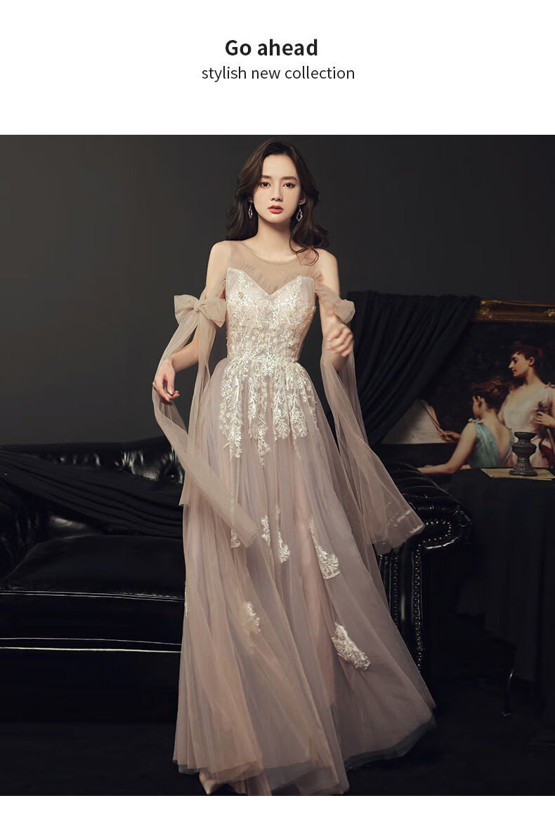 成人礼女礼服2022年新款礼服女长款优雅气质仙气吊带纱裙主持人公主