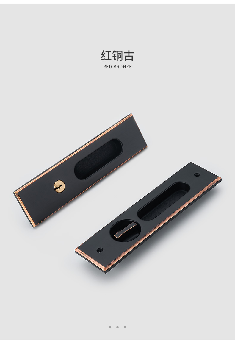 雷鸟移门锁隐形室内推拉门锁钩锁卫生间移门锁浴室木门厨房推拉房门锁