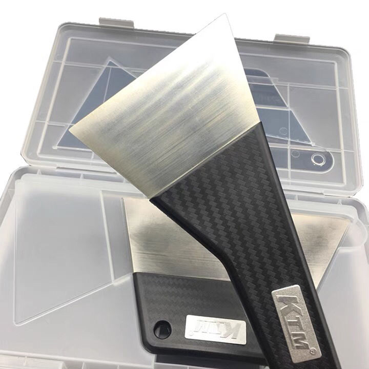 汽车贴膜工具进口钢刮盒装不锈钢铁刮板汽车贴膜工具套装 短柄钢刮