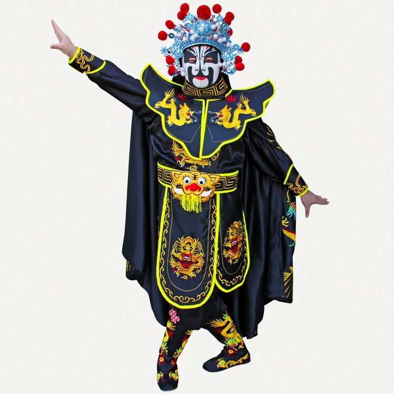 川剧变脸服装全套全金线刺绣四川变脸有教程变脸道具s12张脸谱海底捞