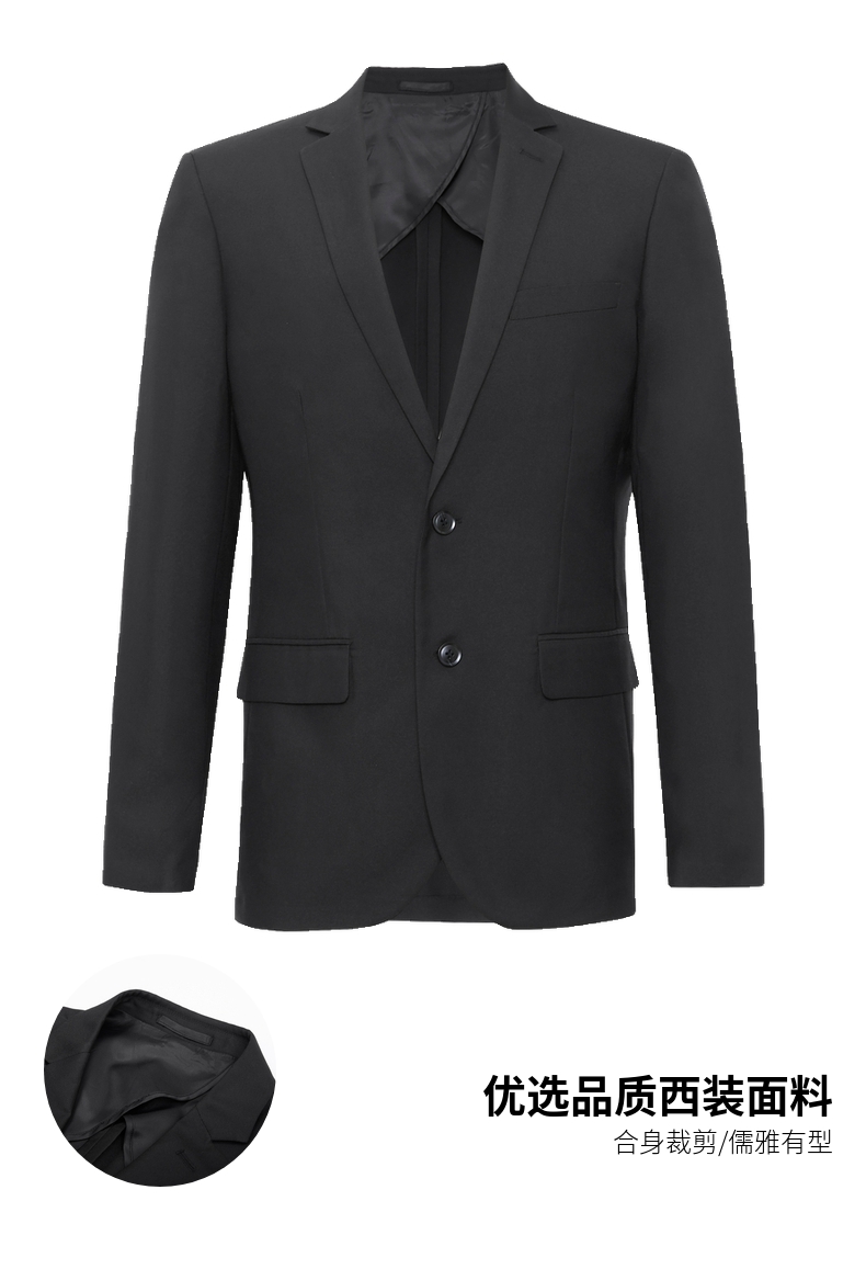 g2000男装 2021夏季新款 经典款黑色潮流挺括职业西装男85110028 黑色