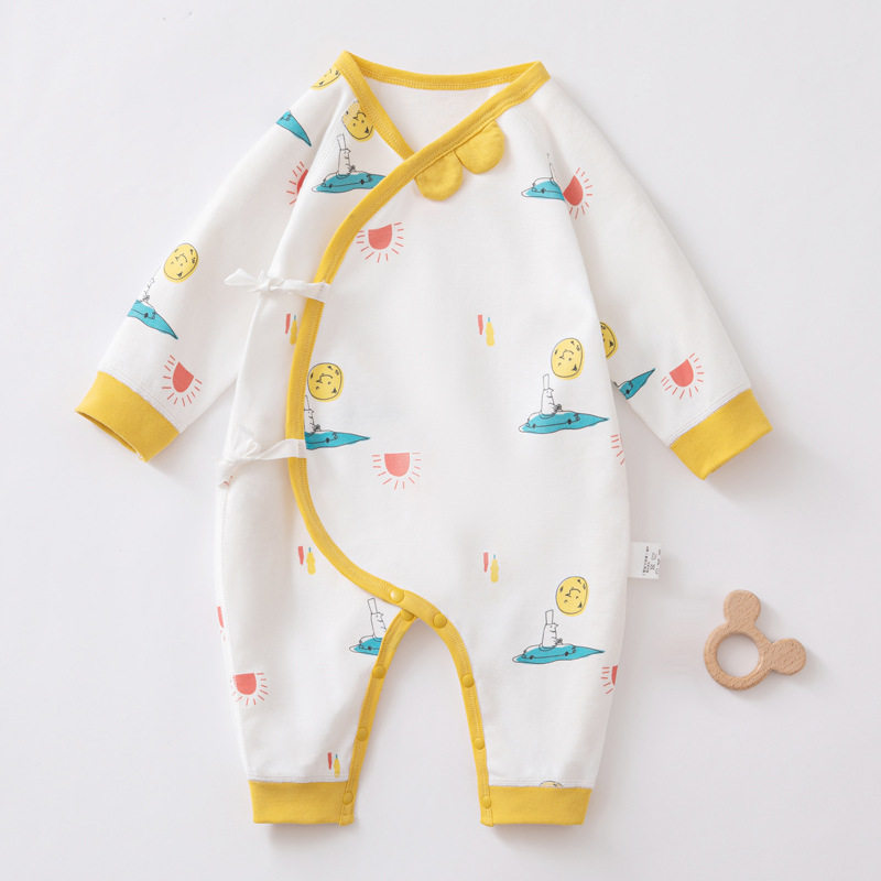 儿童连体睡衣婴儿连体睡衣春秋夏季薄款幼儿童宝宝初新生爬服哈蝴蝶衣