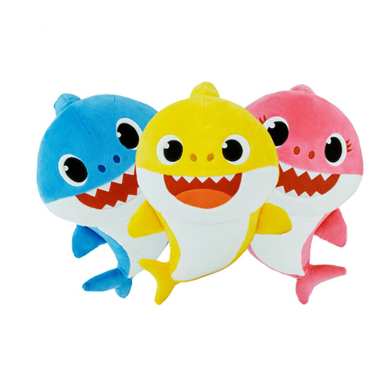 小久碰碰狐baby shark动画鲨鱼宝宝一家族玩具早教音乐娃娃公仔 鲨鱼