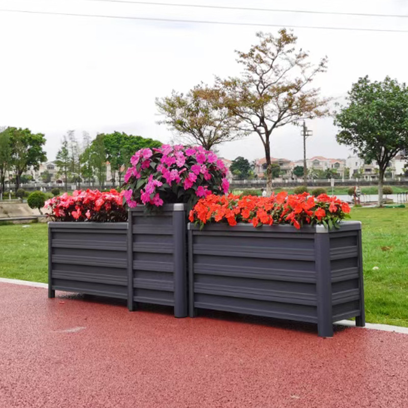 铝合金花箱户外市政道路隔离景观花坛花槽庭院花盆花池阳台种植箱