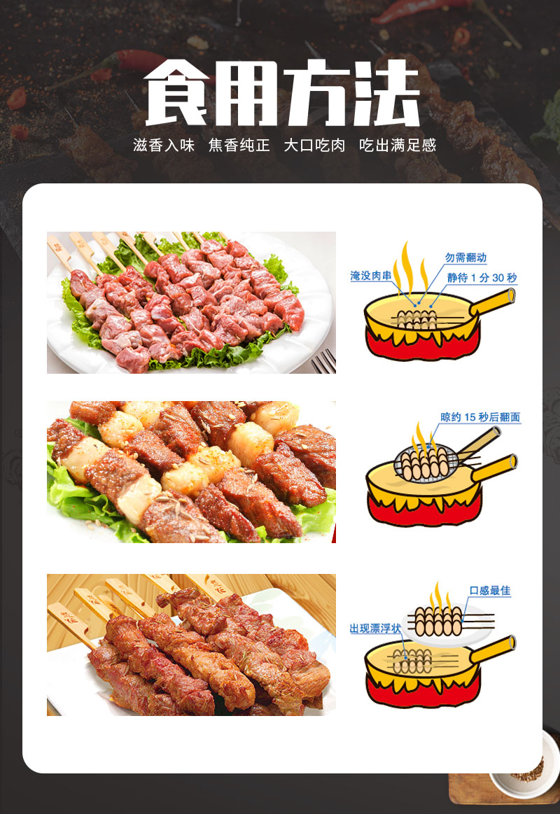 希波羊肉串希波羔羊肉串500g烧烤肉串油炸羊肉串方便速食食品