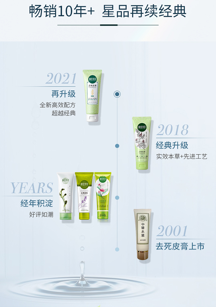 相宜本草（INOHERB） 去死皮膏 洁面去角质亮肤脸部全身嫩肤啫喱身体清洁温和滋润果酸 3支套装（68g*3）