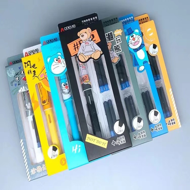 奥德美学生墨囊钢笔3.4通用墨囊0.