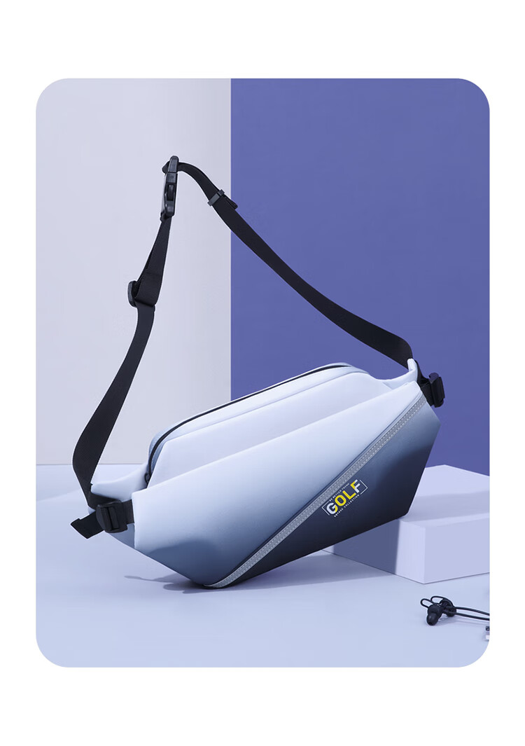 GOLF Trendy Crossbody Bag for Men, Gradient Color Shoulder Bag, Outdoor Sports Waist Pack, Men's Phone Bag, Ink Wash 14