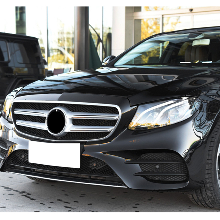 奔驰e300l前唇适配e200l前杠e260亮条e300格栅电镀条e320镀铬饰条